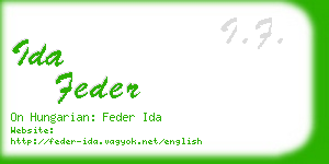 ida feder business card